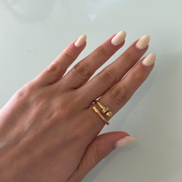 Gold Adjustable Ring A1155 - Picture 4 of 4